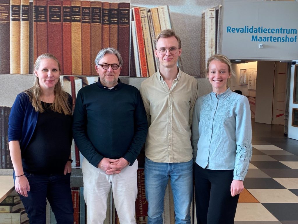 Op de foto de onderzoeksgroep van het GREAT-project: v.l.n.r. Sygrid van der Zee, prof. dr. Teus van Laar, Olav Siemeling en Sofie Slingerland.